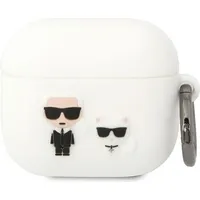 Karl Lagerfeld and Choupette Silicone Case for Airpods 3 White Klaca3Silkcw