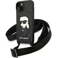 Karl Lagerfeld Klhcp14Sstkmk iPhone 14 6,1 czarny black hardcase Monogram Ikonik Patch