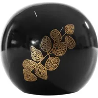 Keramikas bumba Erika 01 9X9X9 melnā zelta dekoratīvās lapas 379877