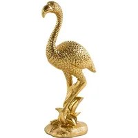 Keramikas figūriņa Tobi 12X9X28 zelta flamingo 380350