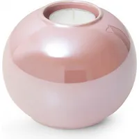 Keramikas svečturis Simona 1 10X10X8 rozā ar pērļu spīdumu 01 392104