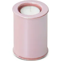 Keramikas svečturis Simona 1 7X7X10 rozā ar pērļu spīdumu 03 392145