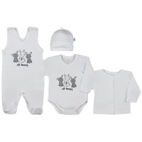 Koala Baby Bērnu veļas komplekts - 4 daļas 09-901 Zaķis Balts 56.Izm. 5901780139018