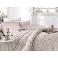 Kokvilnas gultasveļa 200X220 Fabien Laša ziedi peonijas baltais lasis divpusējs Exclusive Premium 1273109