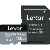 Lexar Professional 1066X Uhs-I Microsdxc  128 Gb Flash memory class 10 Black Gray 120 Mb s 160 843367121915 Lms1066128G-Bnang