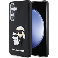 Original Pouch Karl Lagerfeld  hardcase 3D Rubber KarlChoupette Klhcs24M3Drkcnk for Samsung Galaxy S24 Plus black Pok061168