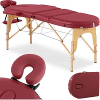 Physa Pārnēsājams salokāms masāžas gultas galds ar koka rāmi Colmar Red līdz 227 kg sarkans 10040464
