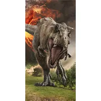 Pludmales dvielis 70X140 Jurassic Park dinozauru vulkāns 6786 World kokvilnas bērnu 5300754