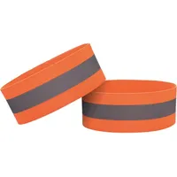 Reflective strap armband for bike running jogging velcro 4Cm orange Strap Orange