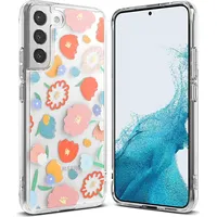 Ringke Fusion Design Armored Case Cover with Gel Frame for Samsung Galaxy S22  Plus transparent Floral F593R31