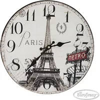 Sienas pulkstenis Laiks 03 34X4 Eifeļa tornis Paris Metro 1167842