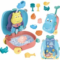 Smilšu komplekts 3In1 Suitcase Hippo  Water Toy 42912