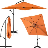 Uniprodo Dārza lietussargs uz kvadrātveida staba 250 x cm oranžs 10250550