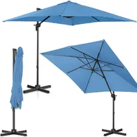 Uniprodo Sānu dārza lietussargs uz kvadrātveida rokas 250 x cm zils 10250108