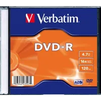 Verbatim Matricas Dvd-R Azo 4.7Gb 16X Colour Papildus Aizsardzība  Slim iepakojums 43547V