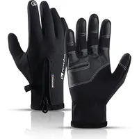 Winter phone sports gloves Size S - black Touchscreen Gloves Thickened 1 Black