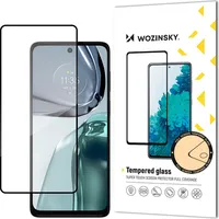 Wozinsky Izturīgs 9H pilnekrāna rūdīts stikls priekš Motorola Moto G62 ar futrālim draudzīgu melnu rāmi 5907769309601