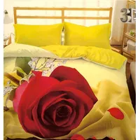 3D mikrosatīna gultas veļa 160X200 39 Red Rose jums 0013 BedYou 1949525