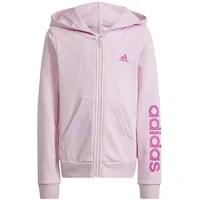 Adidas Essentials Lineārs Hoodie ar pilnu rāvējslēdzēju meitenēm Is2666 / rozā 128 cm