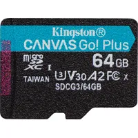 Atmiņas karte Kingston  Canvas Go Plus Microsdxc 64Gb Sdcg3/64Gbsp