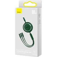 Baseus Bright Mirror 4, Usb-C 3-In-1 cable for micro Usb  Lightning 100W 3.5A 1.1M Green Camj010206