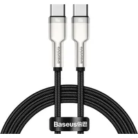 Baseus Cafule Series Metal Data Usb Type C - Typ Cable Power Delivery 100 W 20 V  5 A 2 m black Catjk-D01