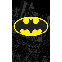 Bērnudārza dvielis 30X50 Betmens melns 6627 logo dzeltens bērnu kokvilna Bat Superhero Man rokām 2300958