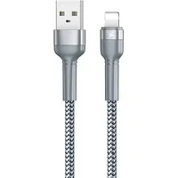 Cable Usb Lightning Remax Jany Alloy, 1M, 2.4A Silver Rc-124I