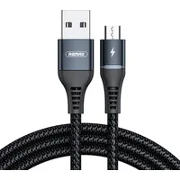Cable Usb Micro Remax Colorful Light, 2.4A, 1M Black Rc-152M