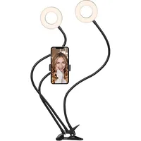 Cygnett Phone holder  Stand with Dual Ring Light Black Cy3538Vcslr