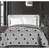 Decoking Dekoratīvs gultas pārklājs 170X210 hipnoze hipnotizējoši burvju trīsstūri gaiši pelēki tumši 5000103