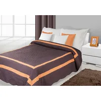 Dekoratīvais gultas pārklājs 170X210 Svītru brūns un oranžs savārstījums 1160293