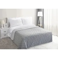 Dekoratīvais gultas pārklājs 170X210 Liana, balts, melns, zigzags 1168777