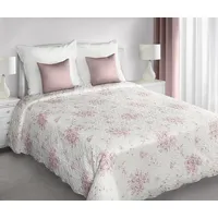 Dekoratīvais gultas pārklājs 220X240 Rebeca 01 krēmkrāsas rozā savārstījums 1160461