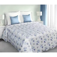 Dekoratīvais gultas pārklājs 220X240 Adria balts zils 1163537