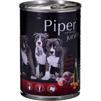 Dolina Noteci Piper Junior beef hearts with carrot - Wet dog food 400 g Art1629236