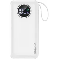 Dudao powerbank 10000Mah Usb-A  Usb-C 22.5W with built-in Lightning cable and white K15Sw