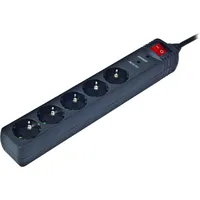 Energenie Gembird Spg5-C-10 surge protector Black 5 Ac outlets 250 V 3 m