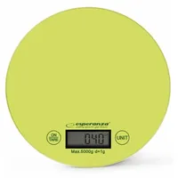 Esperanza Eks003G kitchen scale Electronic Green,Yellow Countertop Round