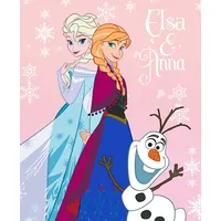 Flīsa sega 130X160 Frozen 041 Anna Elsa Olaf 7582 rozā sniega pikas sniegavīrs bērnu pleds Flīss 1529143