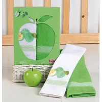 Frutta virtuves komplekts Zaļie āboli 1 dvielis audums ar aplikāciju 50X70 2 gab. T28015-C 1272284