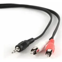Gembird 1.5M, 3.5Mm/2Xrca, M/M audio cable Black, Red, White Cca-458
