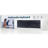 Gembird Kb-Um-107 Multimedia keyboard, black, Us-Layout