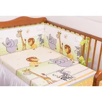 Gluck Baby Apdrukāta gultasveļa ar aizsargu 100X135 3 gab. Zoo Zu-019 1640084