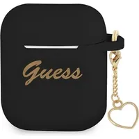 Guess case for Airpods 3 Gua3Lschsk black Silicone Heart Charm