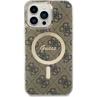 Guess Iml 4G Magsafe Case for iPhone 15 Pro Max Brown Guhmp15Xh4Stw