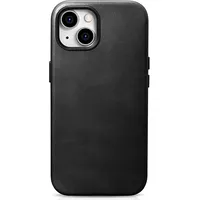 Icarer Ādas vāciņš iPhone 15 Plus Oil Wax Premium Leather Magsafe melns 6975092680765