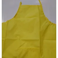 Impregnēts virtuves priekšauts 75X62 ar kabatu, dzeltens ūdensizturīgs neilons 1641980