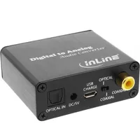 Inline Adapter Av Toslink - Rca Cinch czarny 65002K