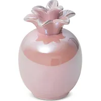 Keramikas figūriņa Simona 1 11X11X16 ananāsu rozā ar pērļu spīdumu 01 Eurofriany 392043